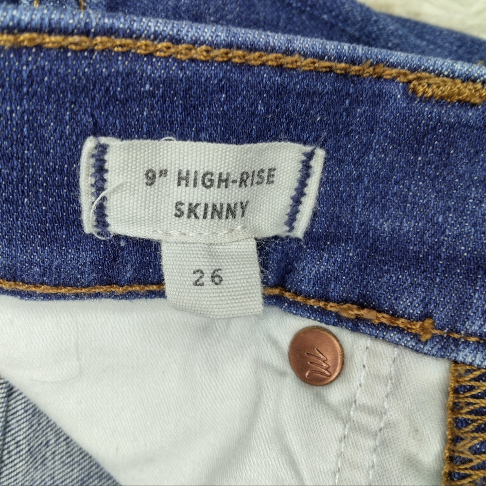 Madewell 9'' High Rise Skinny Jeans Size 26 - Picture 6 of 9